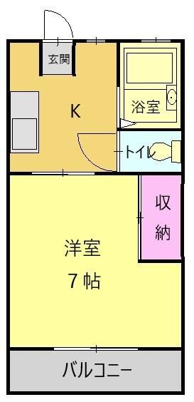 兵庫県高砂市高砂町南本町のアパートの間取