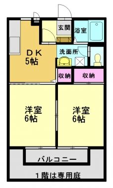 兵庫県加古川市尾上町養田のアパートの間取