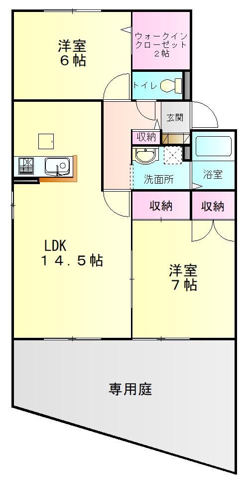 兵庫県高砂市阿弥陀町阿弥陀のアパートの間取