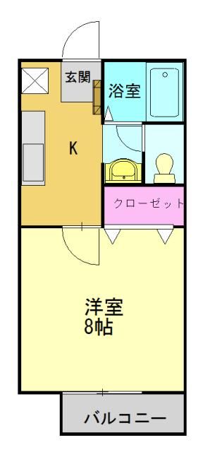 兵庫県高砂市曽根町のアパートの間取