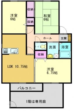 兵庫県加古川市平岡町一色西2丁目のアパートの間取