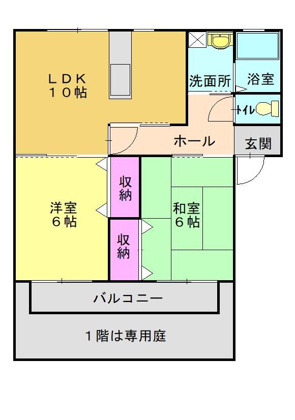 兵庫県加古川市加古川町河原のアパートの間取