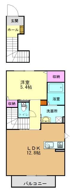兵庫県高砂市今市1丁目のアパートの間取