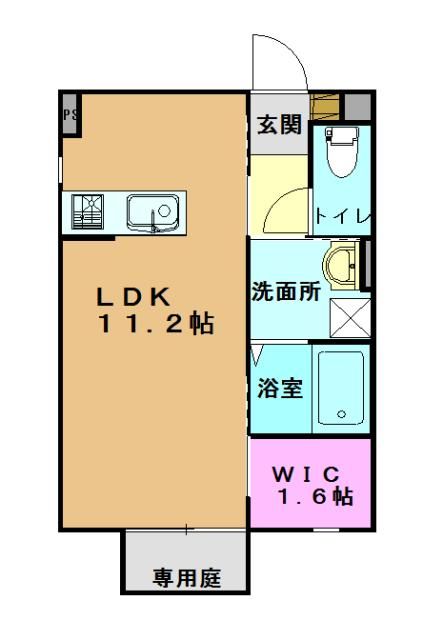 兵庫県高砂市荒井町東本町のハイツの間取
