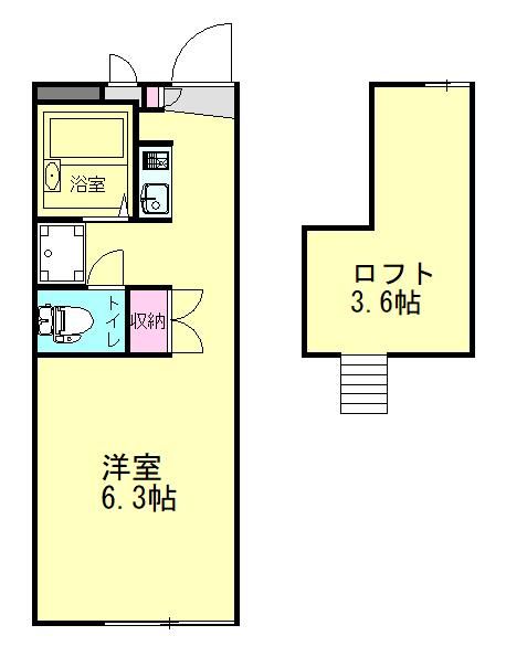 兵庫県高砂市伊保港町1のアパートの間取