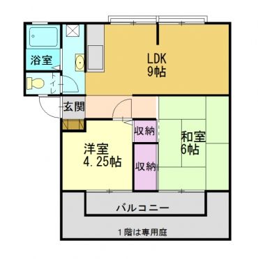 兵庫県高砂市曽根町のアパートの間取