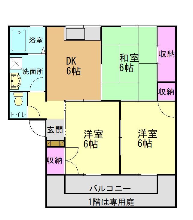 兵庫県高砂市伊保港町1丁目のアパートの間取