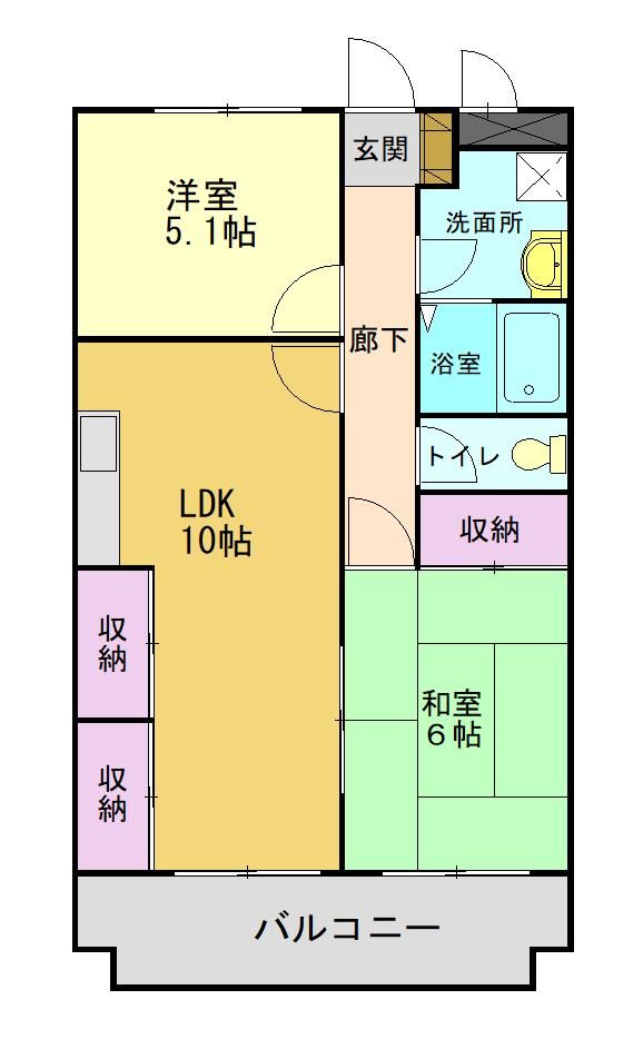 兵庫県高砂市中島3丁目のマンションの間取