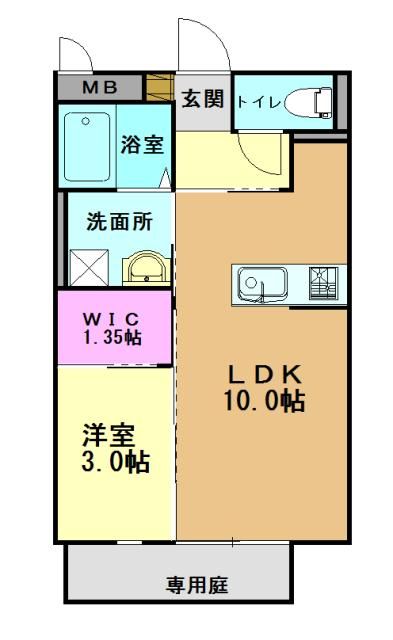兵庫県加古川市尾上町池田のアパートの間取