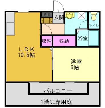 兵庫県加古川市米田町平津のアパートの間取
