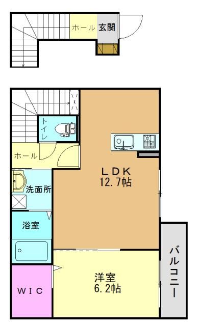兵庫県高砂市今市1丁目のアパートの間取