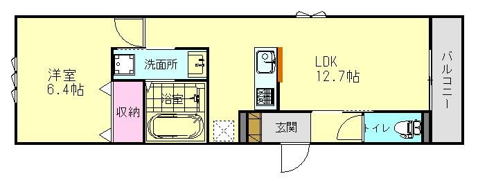 兵庫県高砂市米田町米田314のアパートの間取