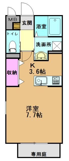 兵庫県加古川市尾上町池田のアパートの間取